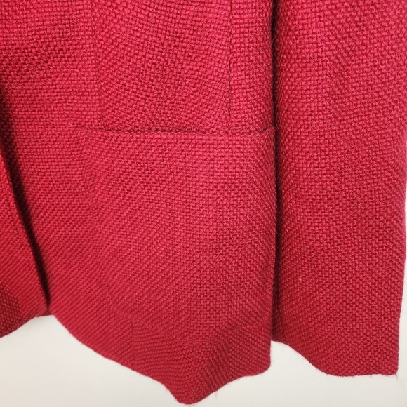 J. Jill Red Wool Blend Blazer Jacket Size S - Picture 5 of 6
